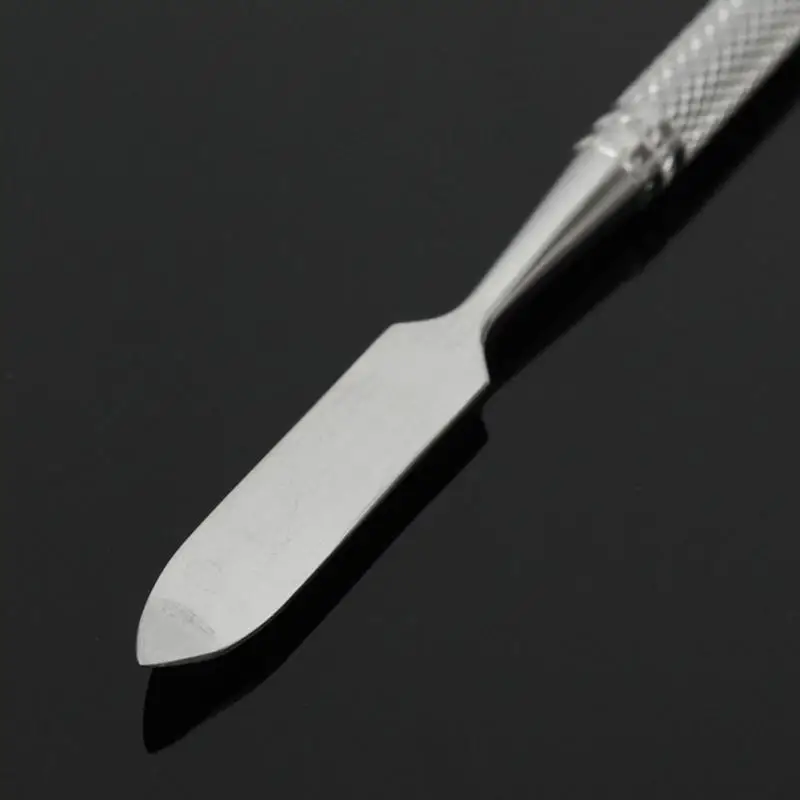 Нержавеющая сталь ногтей Книги по искусству гель Palette Шпатель пять отверстий