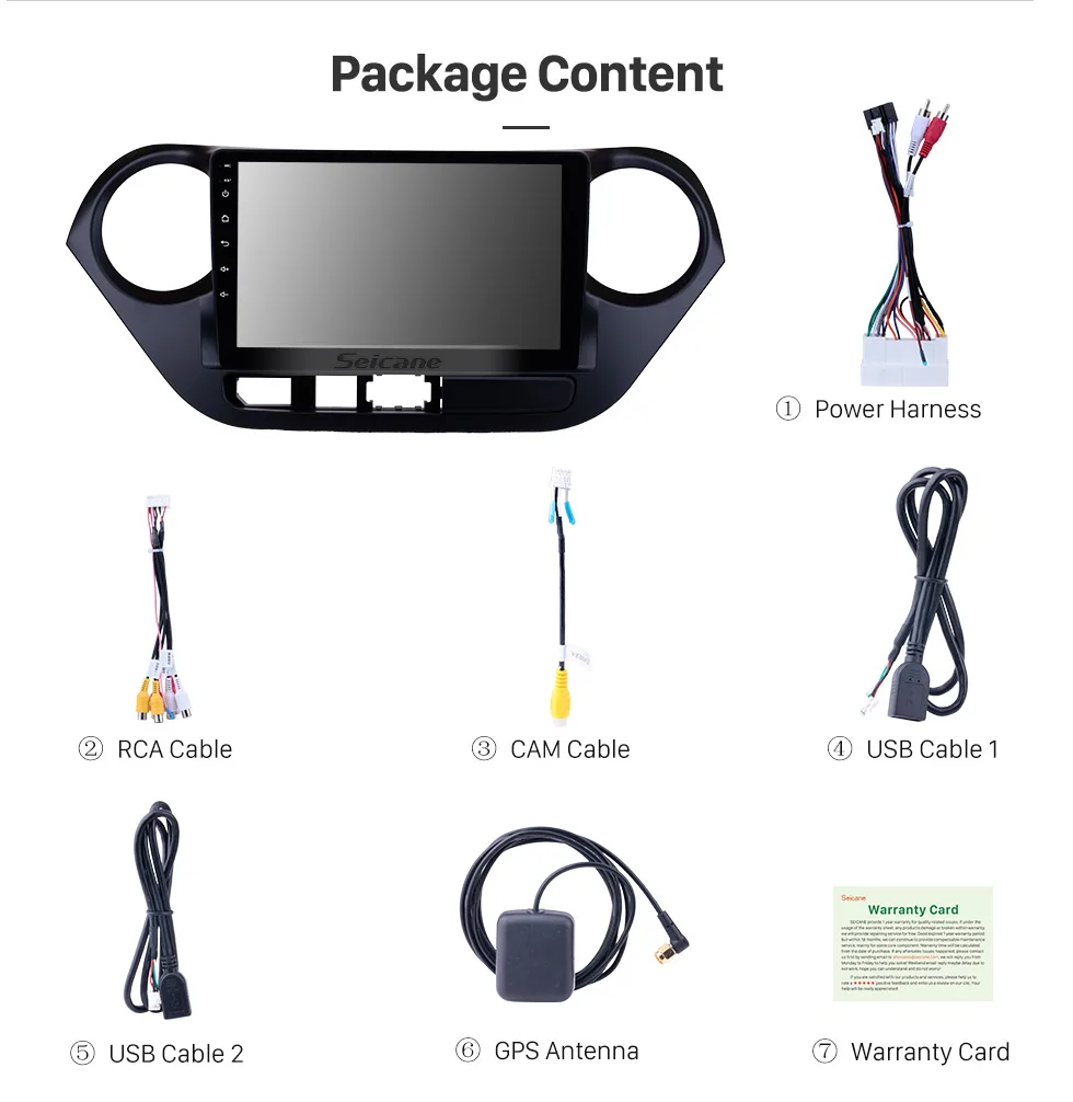Seicane 2Din Android 8,1 1080P gps головное устройство для HYUNDAI I10 Grand i10 RHD 2013- 9 дюймов автомобильный стерео dvd-плеер задняя камера