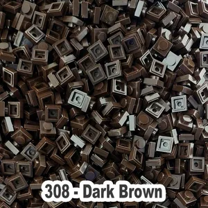 L * going 3024 маленькие пластиковые строительные блоки, аксессуары для кирпичей, 1X1 пластина , темно-коричневые пиксели, искусство сделай сам, обучающие игрушки для взрослых