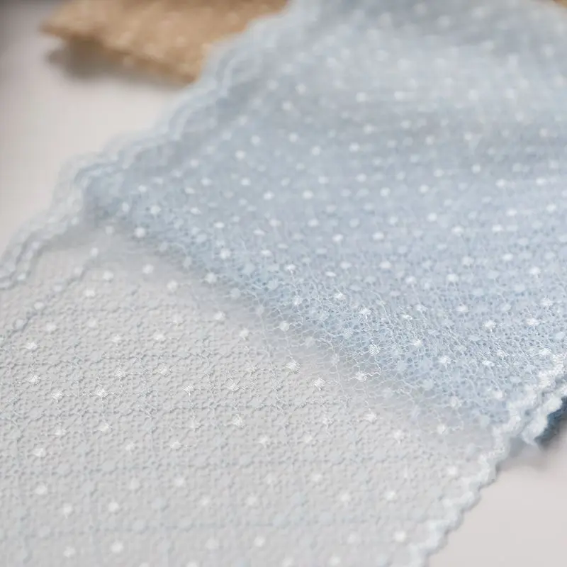 2019 hot sale Lace accessories Good quality blue/white gauze color lace 17 cm H1703 | Дом и сад