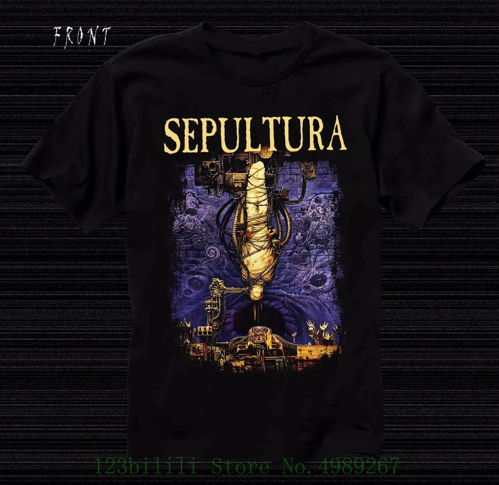 Sepultura Chaos A. d. Бразильский тяжелый металлический ремешок футболка Размеры: от S до