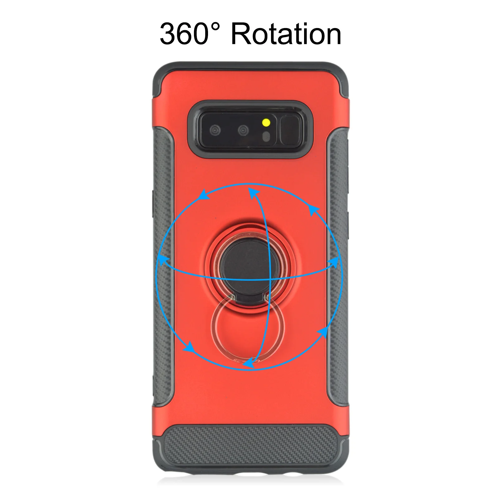 Вращающийся на 360 ° ТПУ + PC Ультра тонкое кольцо из углеродного волокна держатель