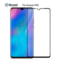 for huawei p30 nicotd tempered glass full cover protective film for huawei p30 lite honor 8x 8c 9i p smart 2019 screen protector
