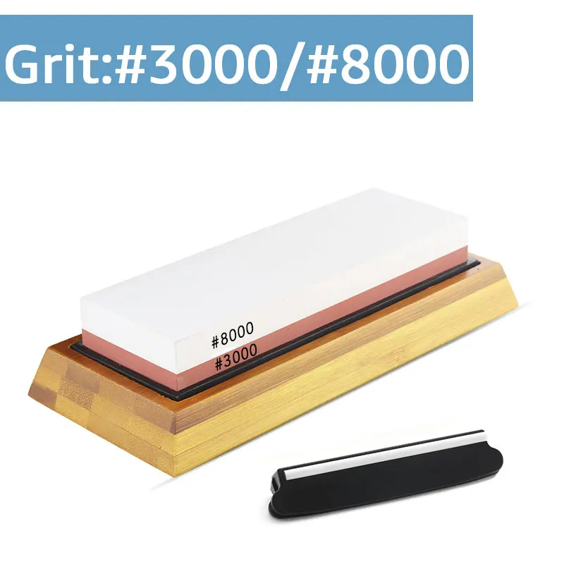3000 8000with bamboo Ножи точилка шлифовальные камни точильный камень Системы водный камень Хонинговальные инструмент кухни 2-в-1 240 600 1000 3000 - Цвет: 3000 8000with bamboo
