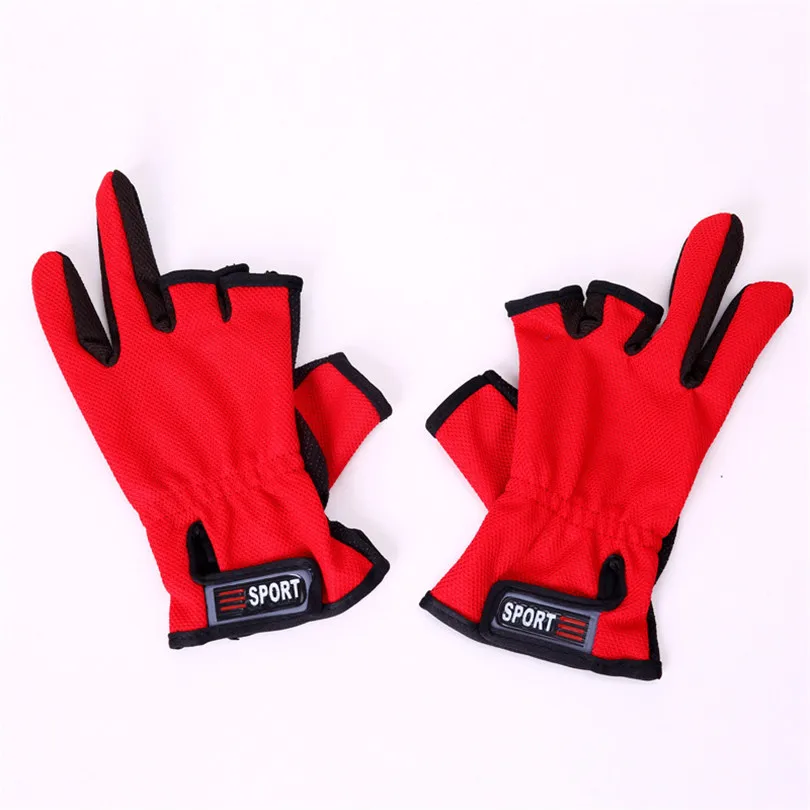 CKAHSBI Спорт на открытом воздухе Skidproof 3 с низким вырезом пальцы Рыбалка антискользящие перчатки рождественский подарок, брелок мужские рыболовные перчатки оптом