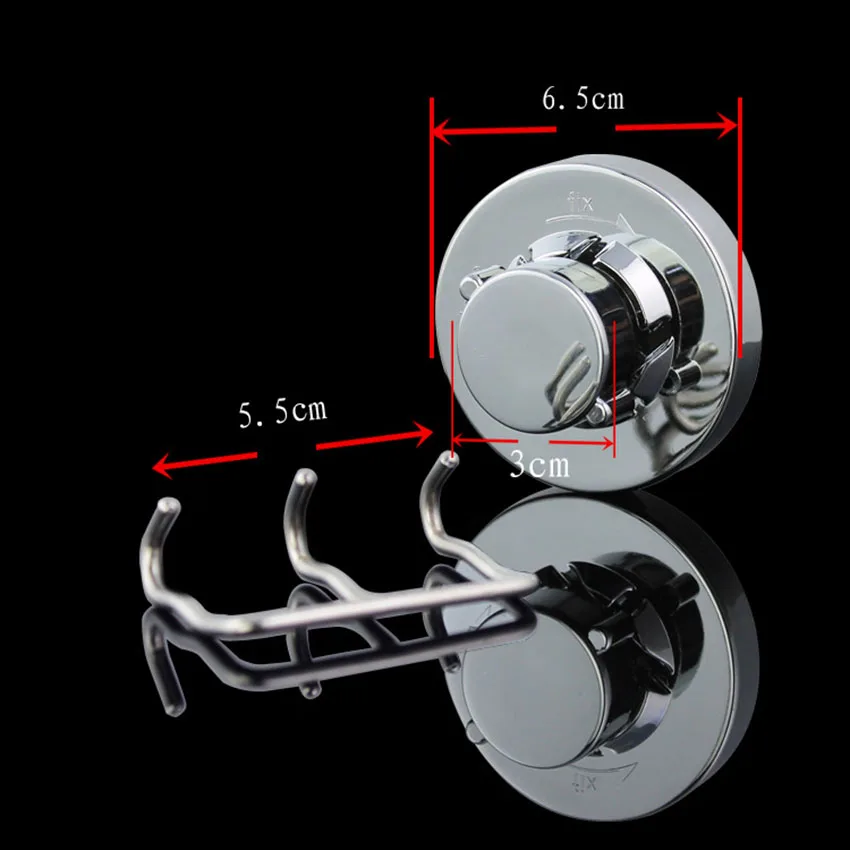 

Stainless Steel Removable Vacuum Suction Cup Sucker Shower Towel Hanger Bathroom Kitchen Wall Door Single Double Three Hooks