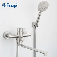 frap new shower faucets classic bathtub faucet single holder long nose stainless steel bathroom faucet bath mixer tap f2248