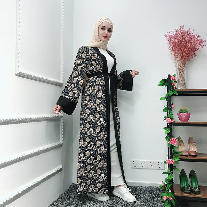 Abaya Дубай исламский, мусульманский платье хиджаб кимоно кардиган абайя s женский Восточный халат Caftan турецкий ислам ic одежда халат Femme одежда