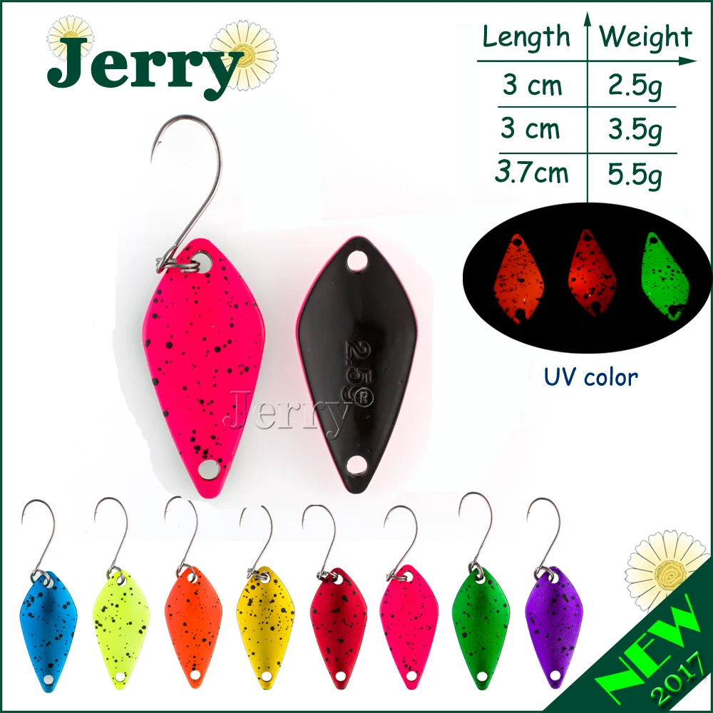 Jerry 1 шт. рыболовные приманки Высококачественный яркий цвет ложки пресноводный