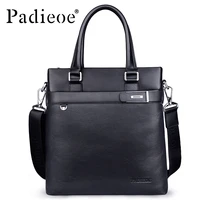 padieoe mens briefcase famous brand top cowhide leather men messenger bag luxury handbags shoulder bags male business portfolio