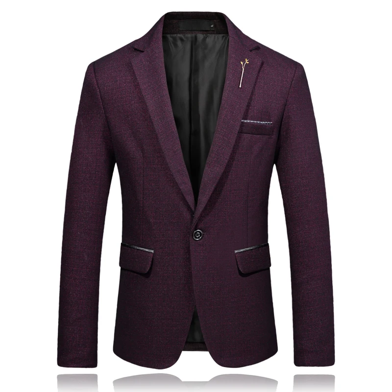 

Men Blazer Jacket Long Sleeve Business Wedding Mens Dress Suit Jacket Slim Design Mens Tops Asia Size S - 5XL Men Leisure Coat