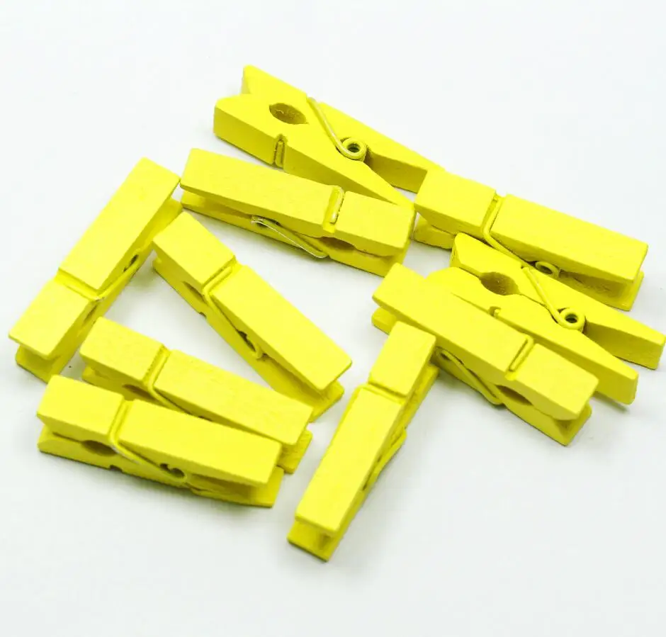 100pcs Colorful Wood Wooden Clothespins Clothes Pegs Pins For Home Office Wedding Party Baby Showers Decoration | Дом и сад