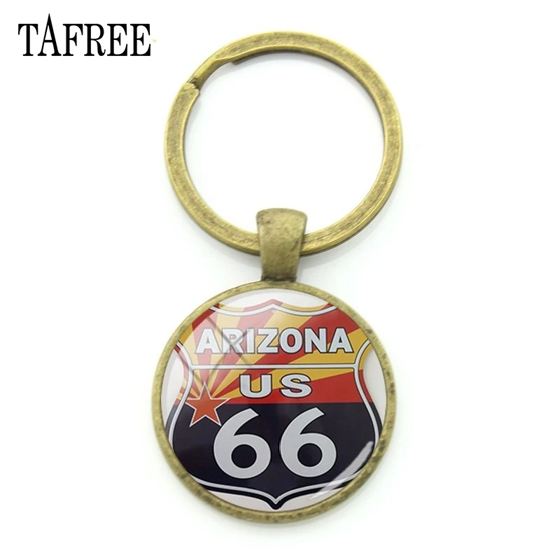 TAFREE шоссе 66 США, дорожные знаки, брелки, модные трендовые брелки-цепочки, металлический кулон для ключей от автомобиля, ювелирные изделия для лучшего друга UR08 - Цвет: UR33