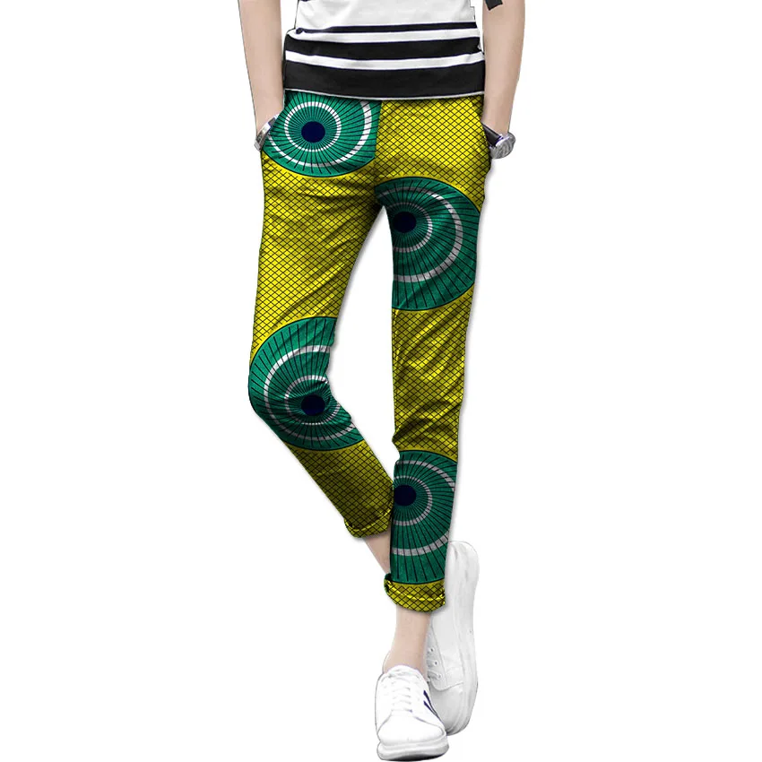 Повседневные африканские мужские брюки с принтом облегающие праздничные узором