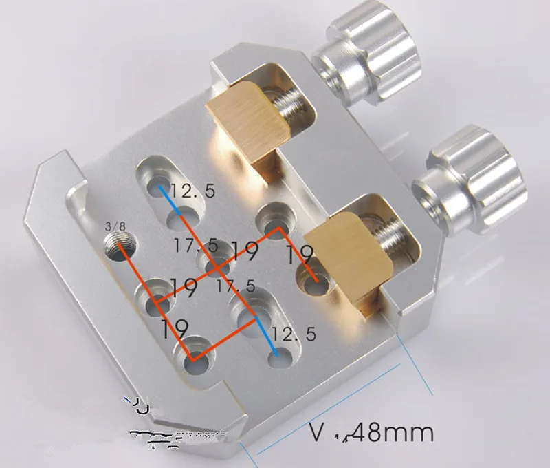 Универсальный паз в форме ласточкиного хвоста для телескопа чёрный страз
