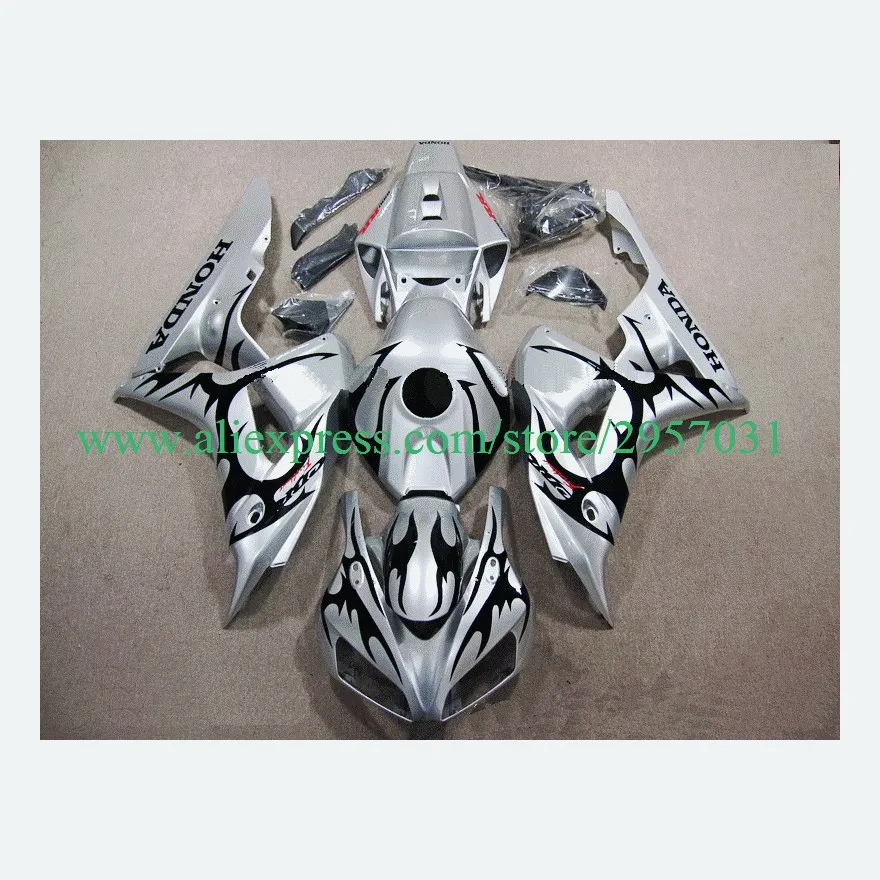 

Free screws+gifts Custom Injection molding Black Flame Silver fairings set for CBR 1000 RR 2006 2007 CBR1000RR 06 07 CBR 1000RR