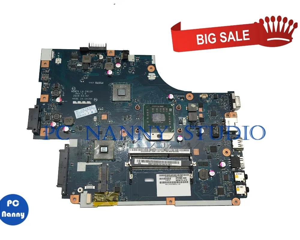 Материнская плата PCNANNY MBPTQ02001 для ACER 5552 материнская ноутбука PWWBE DDR3 с ЦП