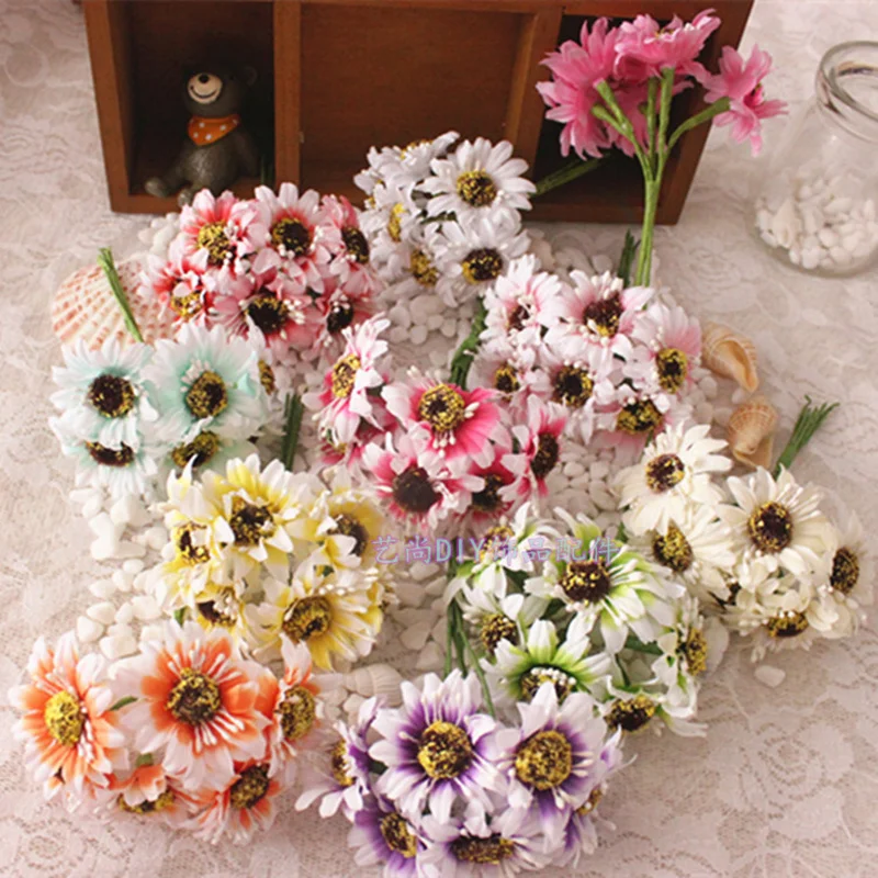 6 шт./лот 11 цветов шелковые цветы вишни маленький искусственный букет мака