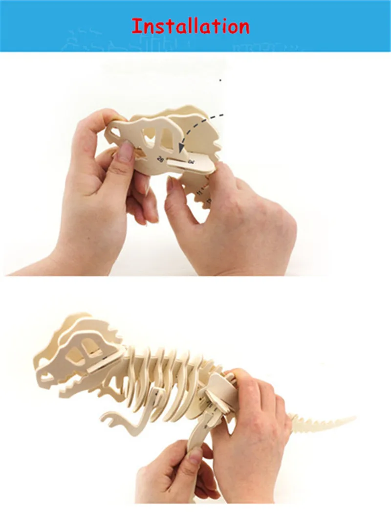 Классические 3D DIY деревянные пазлы животное Вертолет Модель Сборка Строительство деревянные игрушки для детей образовательная декорационная игрушка