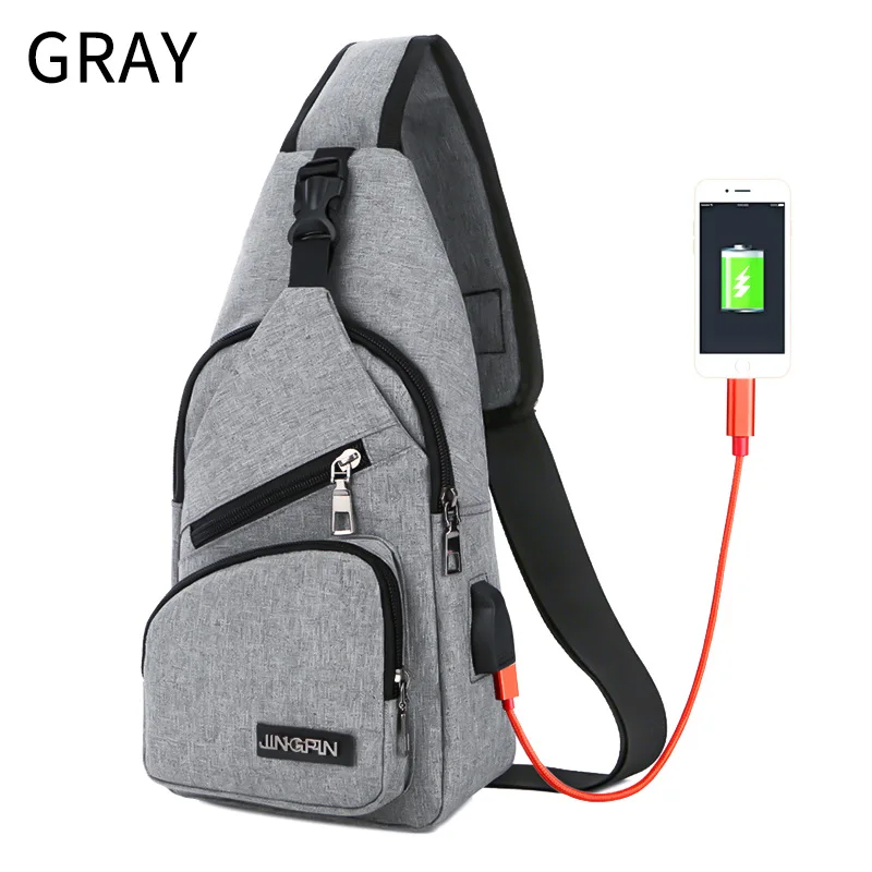 Gray MARKROYAL, спортивные сумки через плечо с usb зарядкой для женщин, сумка мессенджеры, нейлоновые короткие сумки через плечо для путешествий, мужские нагрудные сумки - Цвет: Gray