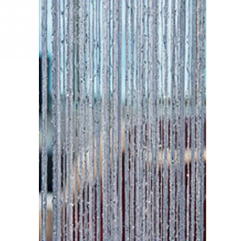Новая подвесная занавеска, украшение для дома, текстиль, серебряный шелк, крепкая оконная дверная кисточка, 1x2 м, красивая барная/магазинная перегородка, кисточка для комнаты
