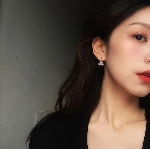 Элегантные корейские женские серьги гвоздики с искусственным жемчугом и