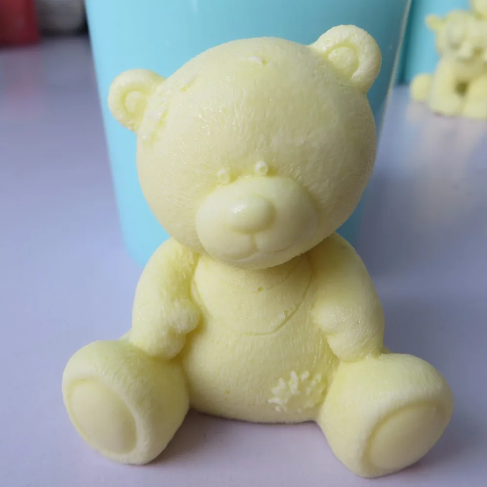 

PRZY 3d Teddy Bear Silicone Mold Fondant Mould Resin Clay Molds Chocolate Mousse Cake Molds Candle Aroma Stone Rubber DW0104