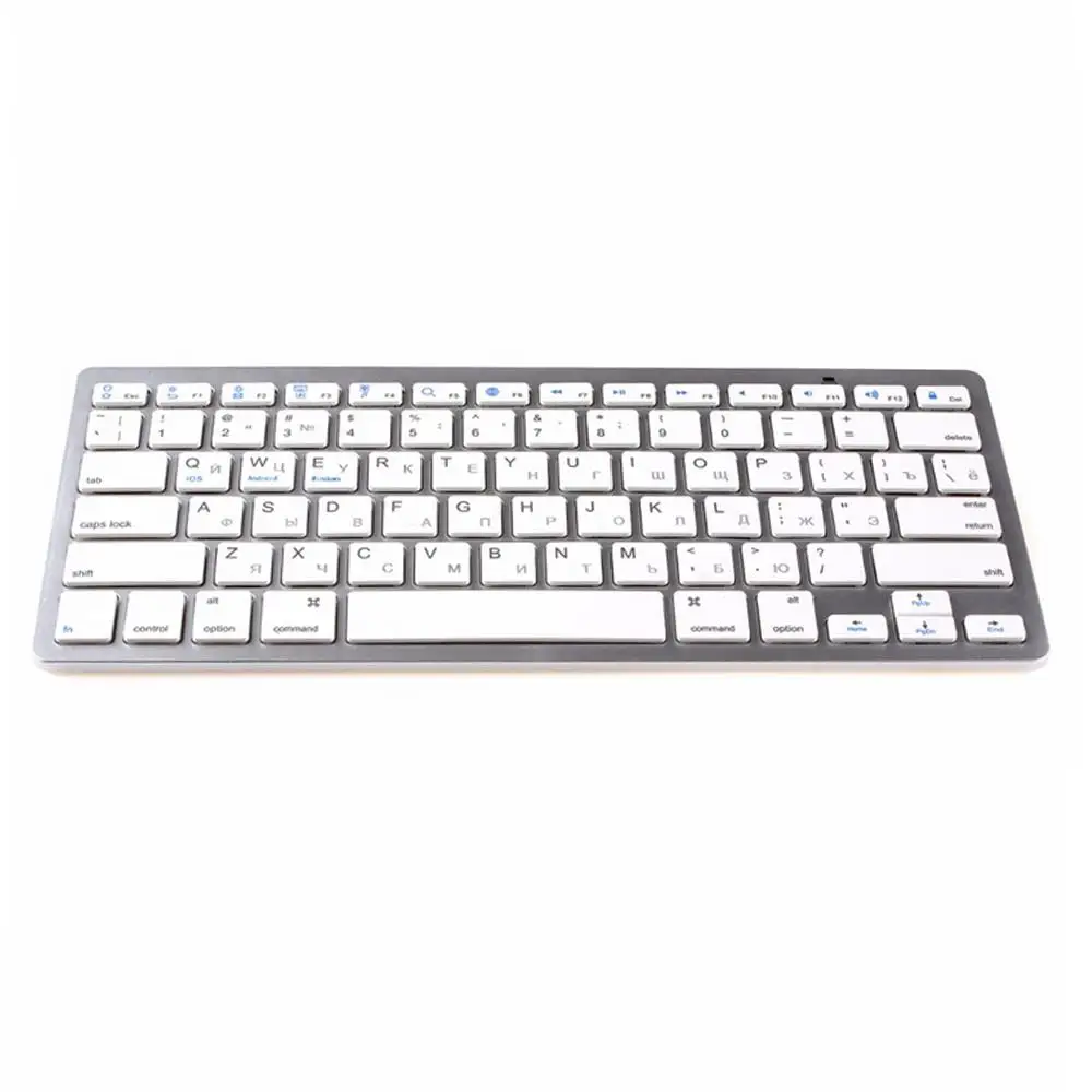 Высококачественная тонкая клавиатура Bluetooth Русская Универсальная беспроводная