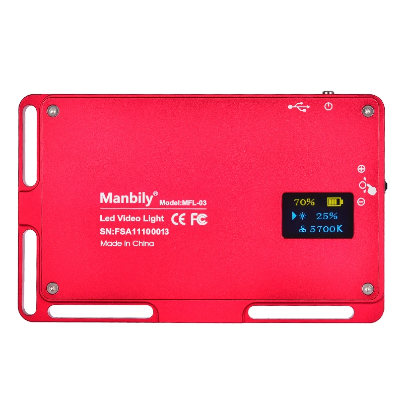Manbily мини светодиодная лампа для видеокамеры с регулируемой яркостью 96