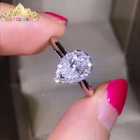 100 18k 750au gold moissanite diamond ring wedding ring d color vvs with national certificate mo h1014