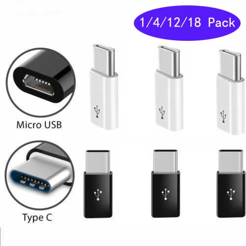 Адаптер USB C 4 шт. адаптер Micro мама-Type папа OTG конвертер для One plus 6 5 Xiaomi mi 8 Huawei Samsung |