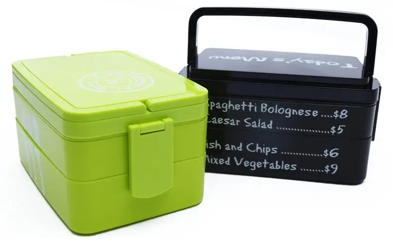 Трехслойный прямоугольный контейнер экологически чистый Ланчбокс для бэнто