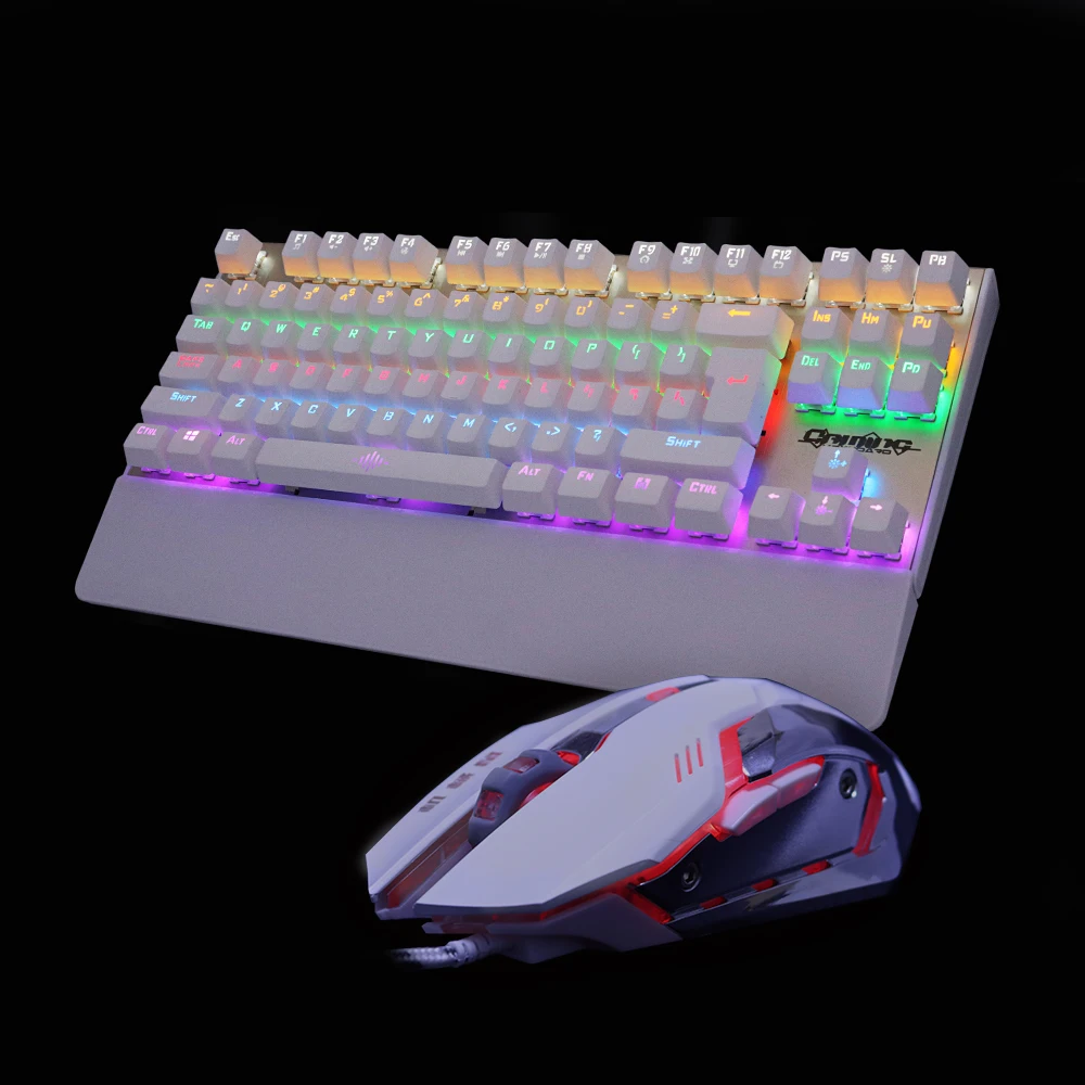 Механическая игровая клавиатура и мышь комбинированная с подсветкой
