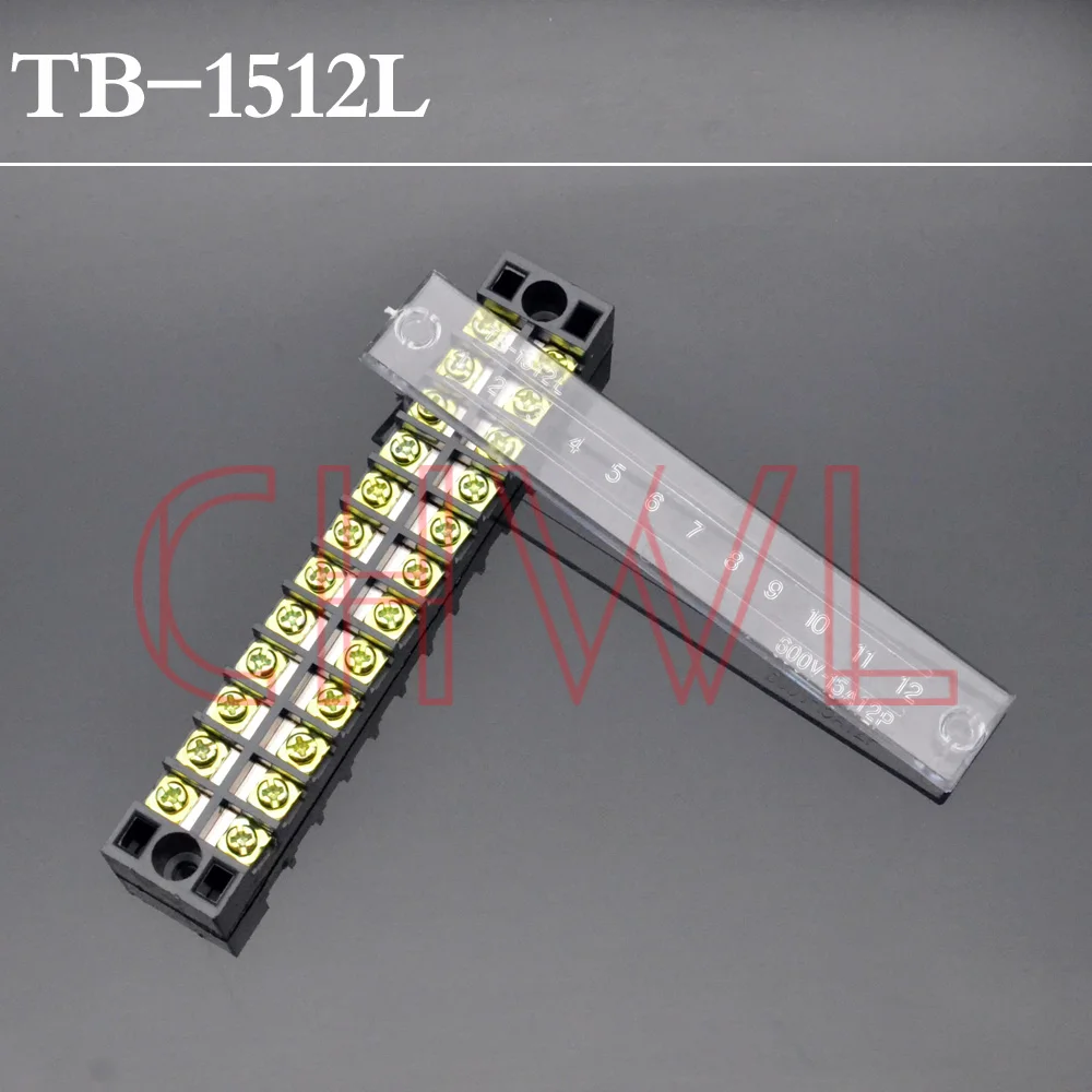 TB-1503-04-05-06-08-10-12 двухрядный стационарный клеммный блок 600 в 15A винтовой барьер