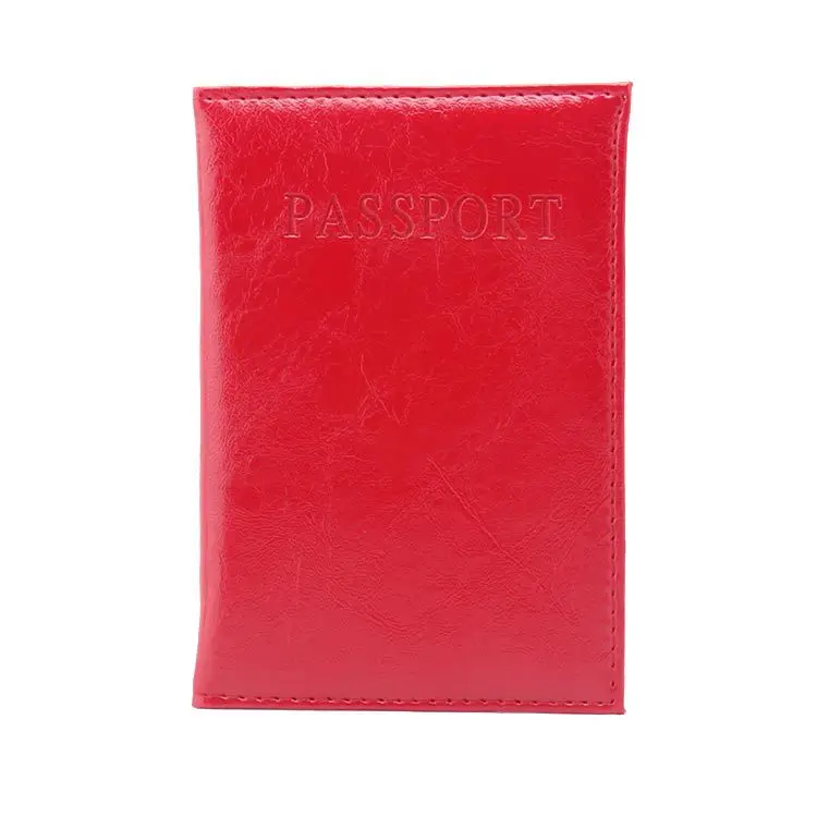 Red XZXBBAG модные из искусственной кожи путешествия универсальный Обложка для паспорта Обложка ID Кредитная карта сумка защитный для паспорта рукав бумажник - Цвет: Red