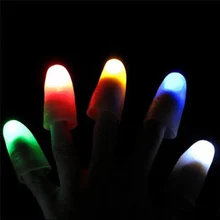 Мульти 2 шт./компл. LED Light Up Finger Хэллоуин Thumbs Color Magic Prop Вечеринка бар