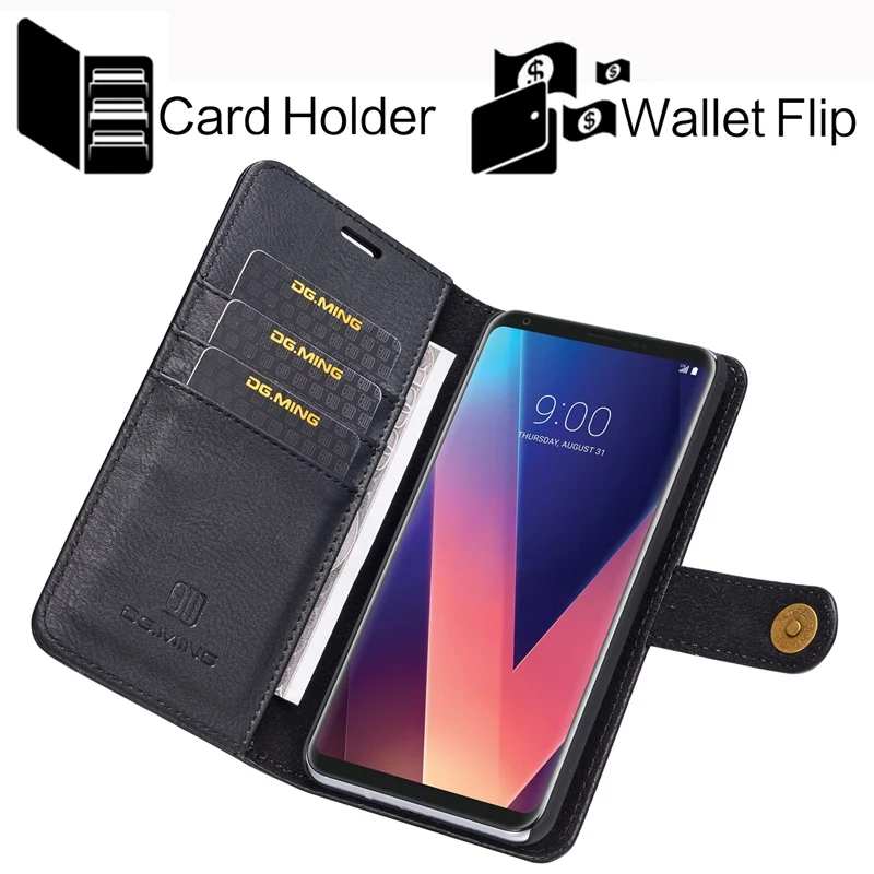 Съемный кожаный чехол-книжка на магнитной застежке для LG V20 V30 чехол Роскошный