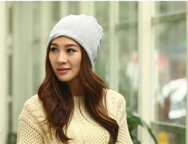 2019 зимние шапки для женщин Новые Вязаные одноцветная Милая шапка девочек осенняя