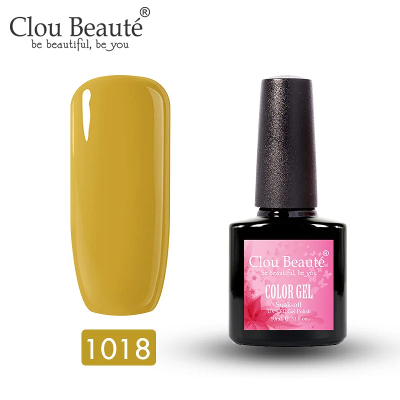 Clou Beaute Гель-лак для ногтей УФ Гибридный гвоздь Art Vernis Полупостоянный Гель-лак для ногтей 10 мл замачиваемый эмаль белый - Цвет: 1018