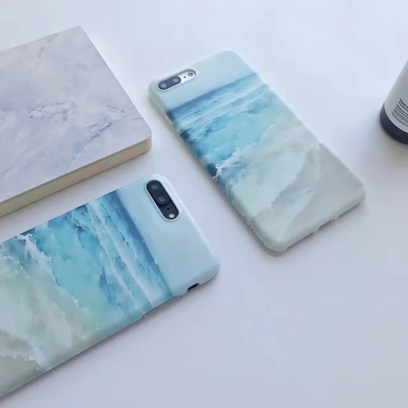 Чехол для телефона ShinyBean IMD с морским синим океаном iPhone 6 S мягкие пляжные Матовые