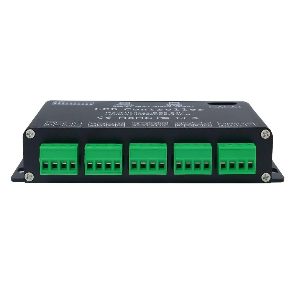 DC5V-24V 6 каналов/12 каналов RGB DMX светодиодный контроллер dmx-декодер драйвер