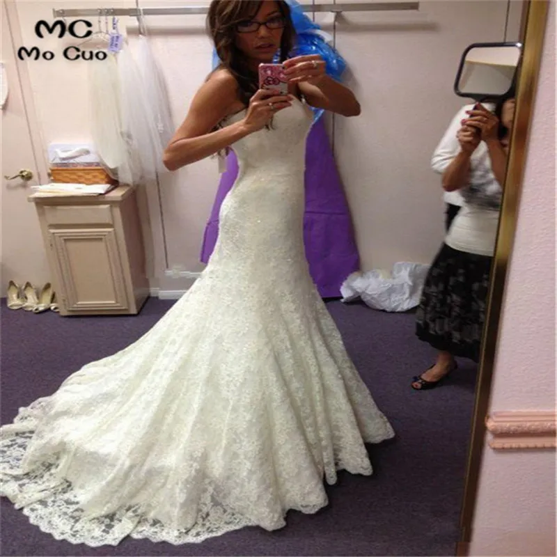 Vintage Mermaid Bridal Gown 2019 Appliques Lace Sweetheart Jewels Belt white Vestido de noiva Wedding Dress for women | Свадьбы и