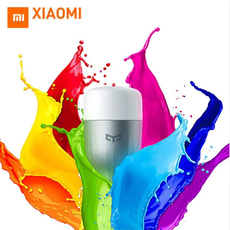 Оригинальная светодиодная смарт лампа Xiaomi Yeelig RGB/цветная E27 9 Вт 600 люмен Mi Light Mijia