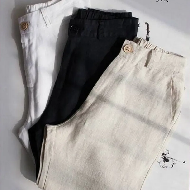Plus Size Women Pants Elastic High Waist Wide Leg Trousers Solid Color Commuting Pantalon Femme Casual Ankle-length | Женская одежда