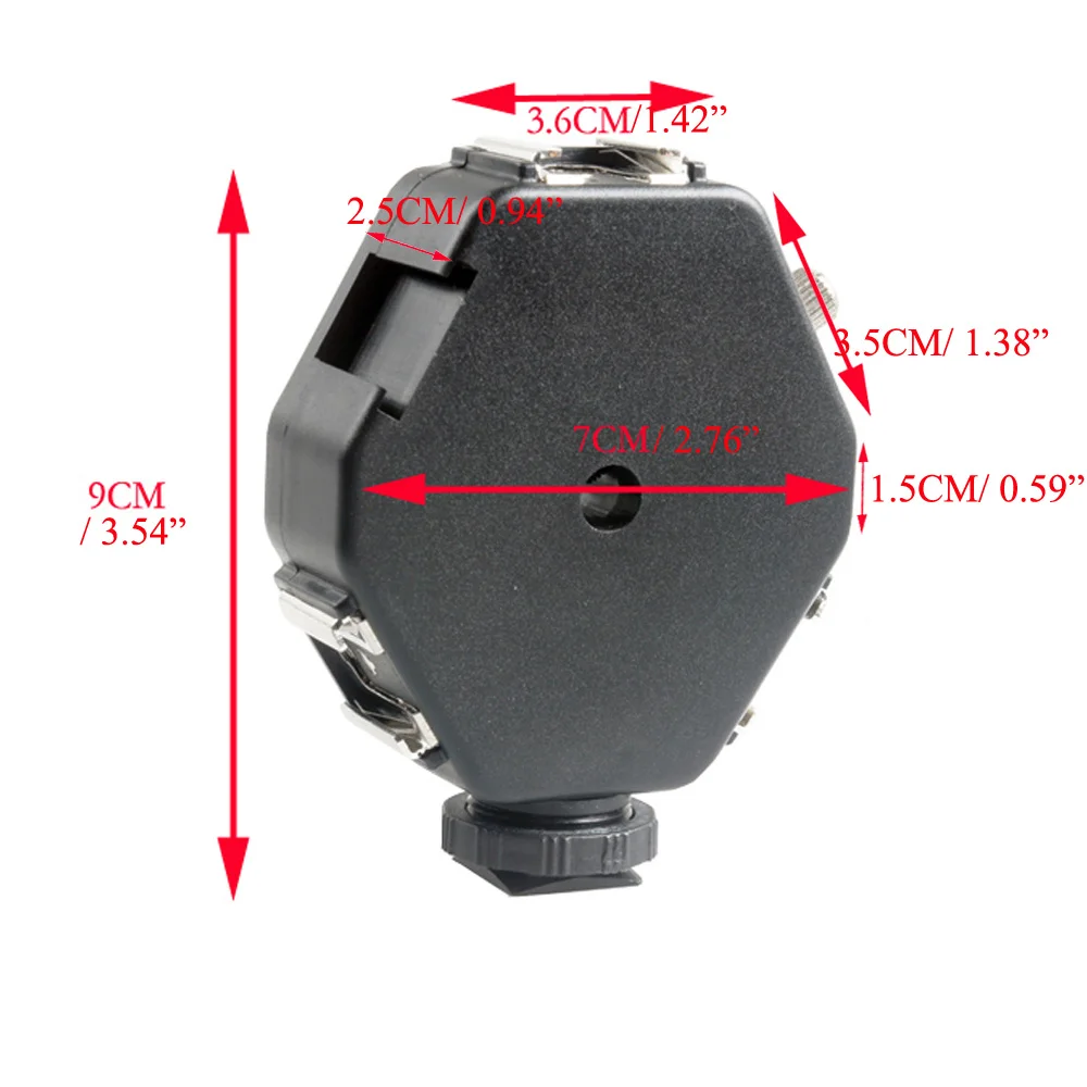 Тройной 3 головный Горячий башмак 3в1 держатель вспышки Speedlite со слотом
