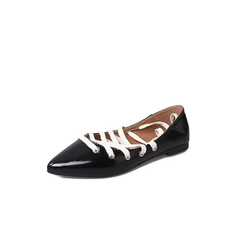 Fashion Pointed Shoes Ballet Flat Wild Straps Shallow Mouth Lok Fu Women | Обувь