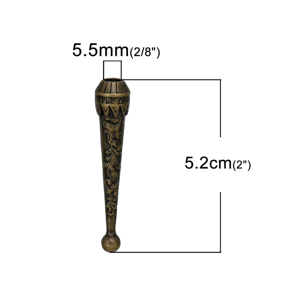 2 шт. ожерелья подвески в форме бейсбольной биты 52 х11 мм|necklace pewter|antique gold pendantbaseball