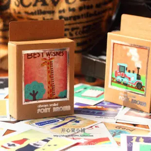 Мини-карты с рисунком жирафа 40 шт. в комплекте поздравительная карта подарок на