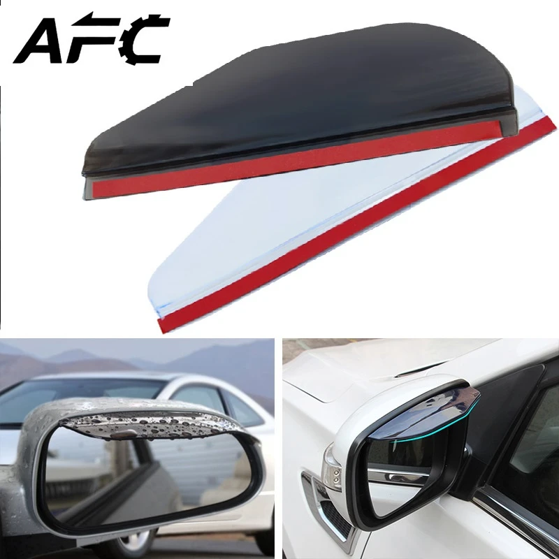 Car Rearview Mirror Eyebrow Rain Block Blades Universal Use Flexible PVC Back Shade Water Cover Rainproof | Автомобили и