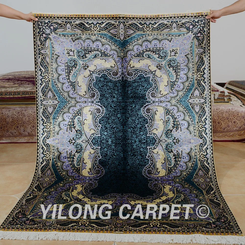 Традиционный Ковер Ручной Работы Yilong 4 'x 6' синий выгодный античный Восточный